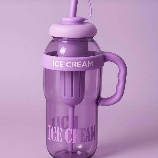 Ice Cream Yazılı Detoks Su Şişesi Filtreli Başlık 1300 ML